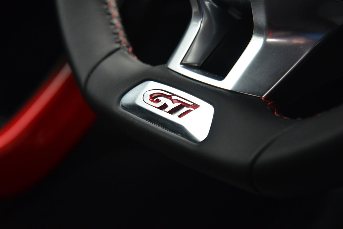 Peugeot 208 GTi steering wheel detail