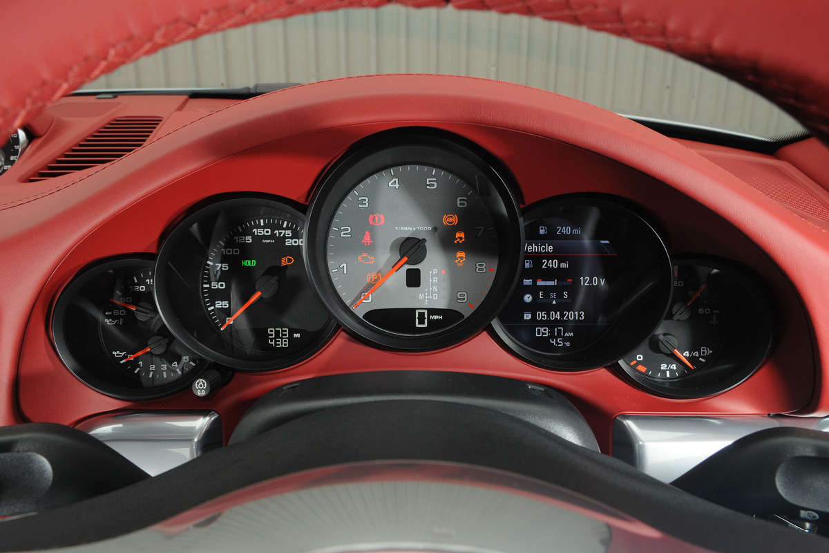 Porsche 911 Carrera 4S Cabriolet dials