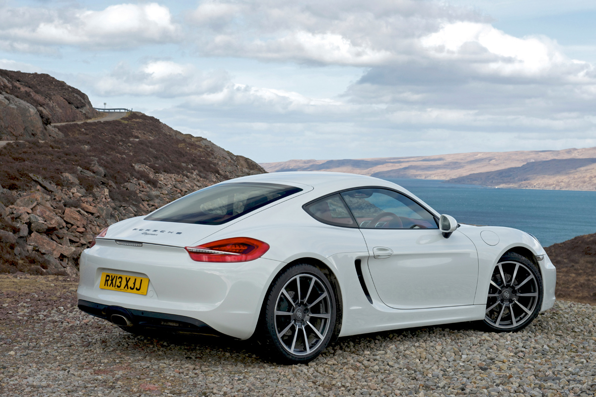 Porsche Cayman rear three-quarters