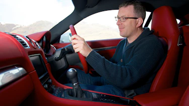 Porsche Cayman driving