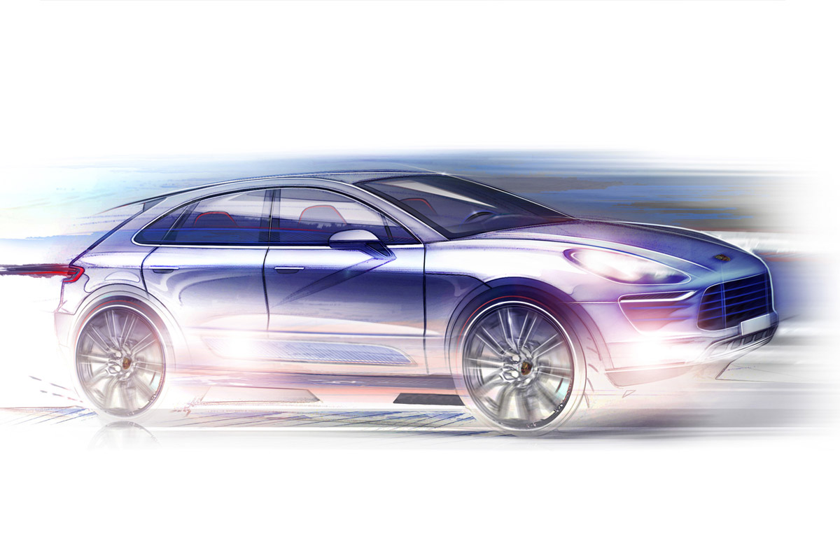 Porsche Macan sketch front