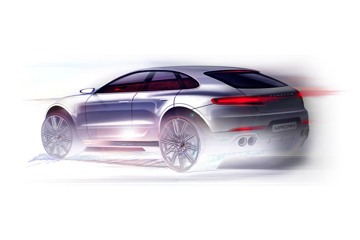 Porsche Macan sketch rear