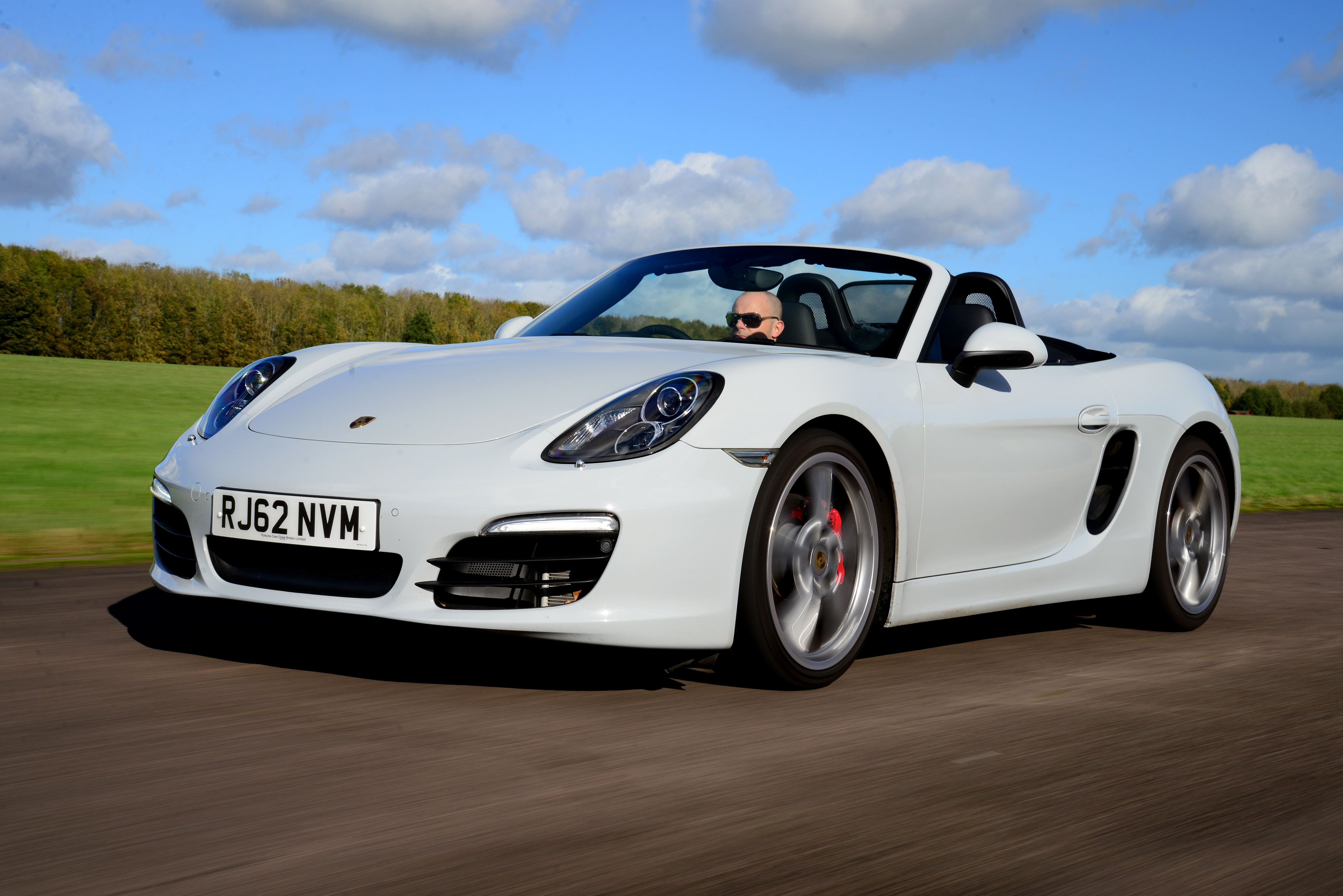 Porsche Boxster in action