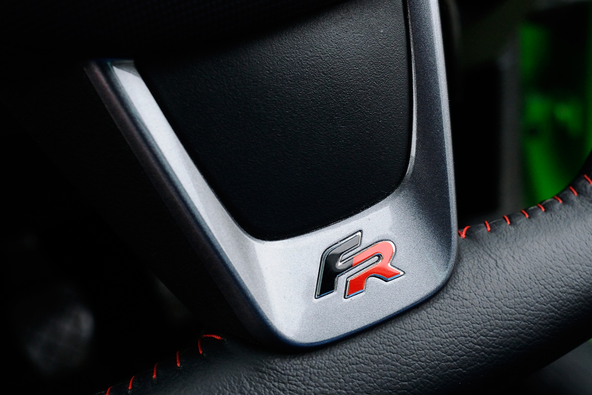 SEAT Ibiza FR steering wheel detail