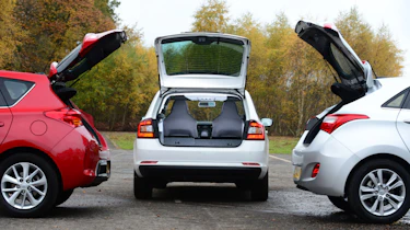 Skoda Rapid Spaceback vs rivals boot