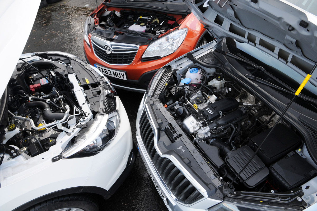 Skoda Yeti vs rivals - engines