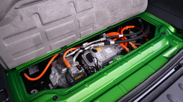 Smart ForTwo Electric Drive under the bonnet