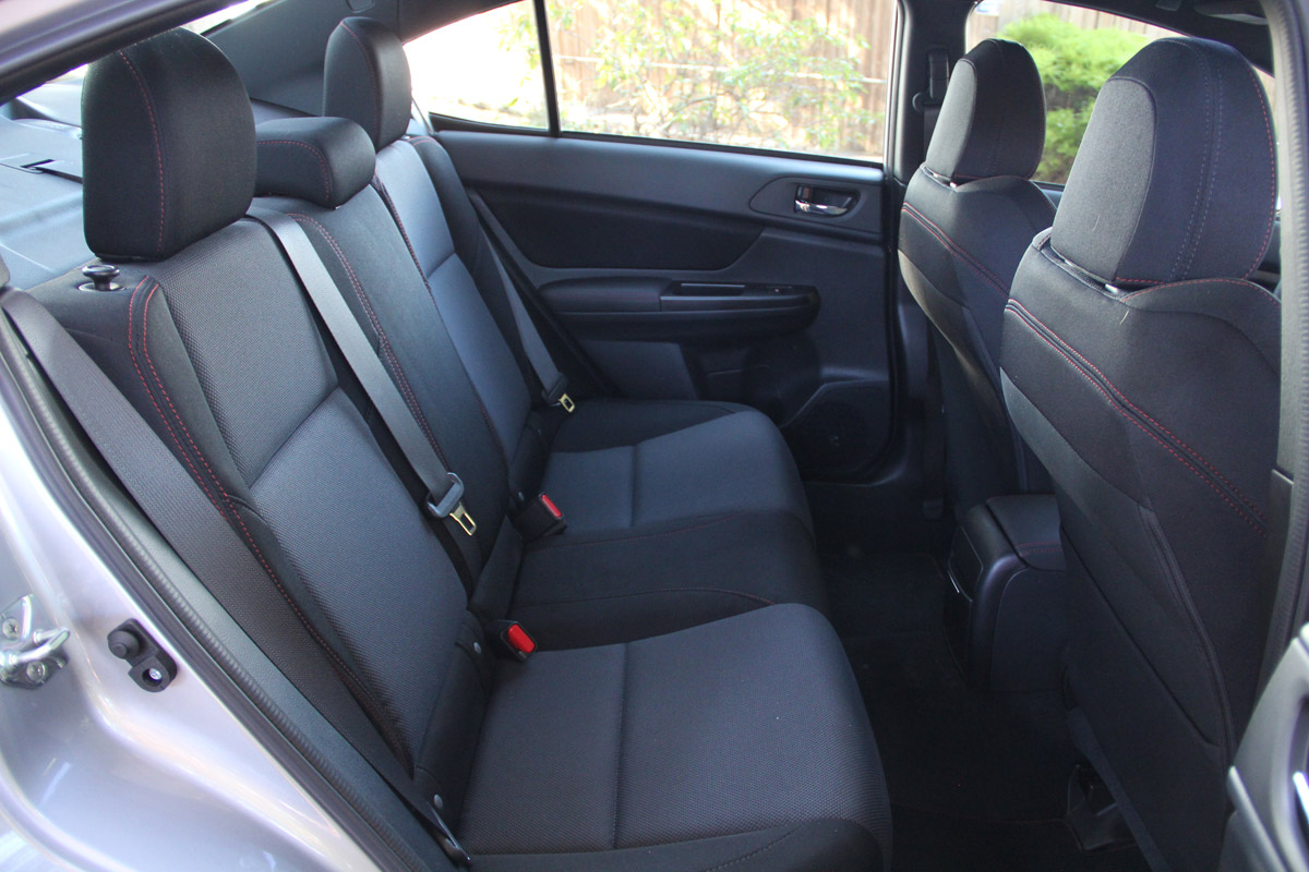 Subaru WRX 2014 rear seats