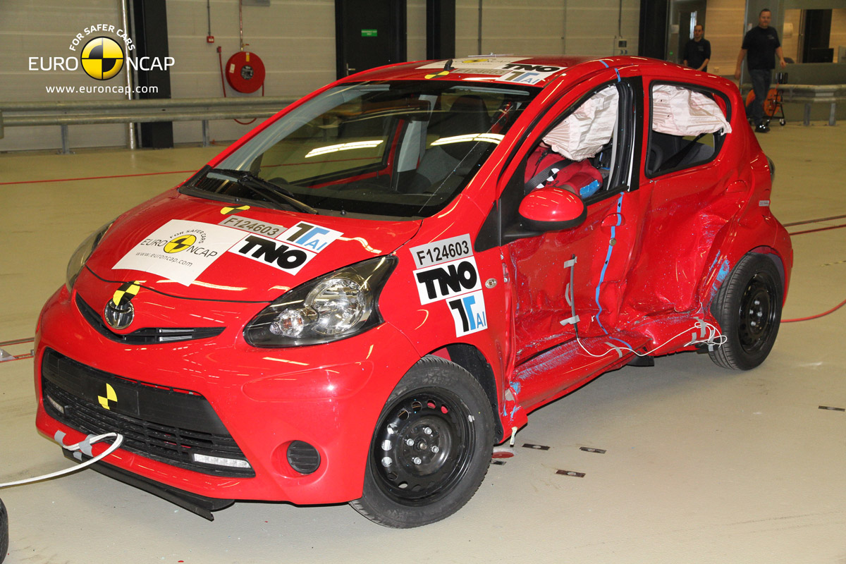 Toyota Aygo Euro NCAP crash test front side