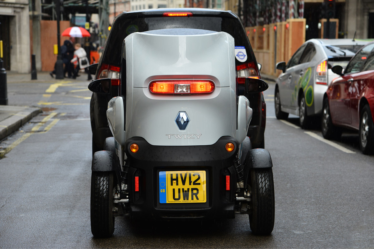 Renault Twizy rear in traffic