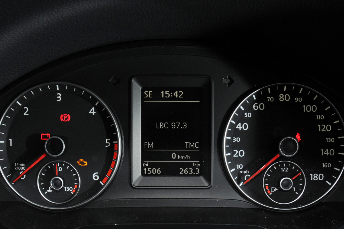 Volkswagen Scirocco R Line dials detail