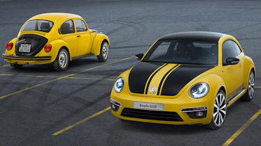 VW Beetle GSR front with 1973 Beetle GSR