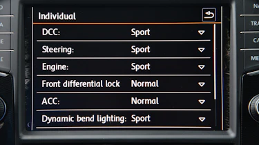VW Golf GTI Performance Pack display