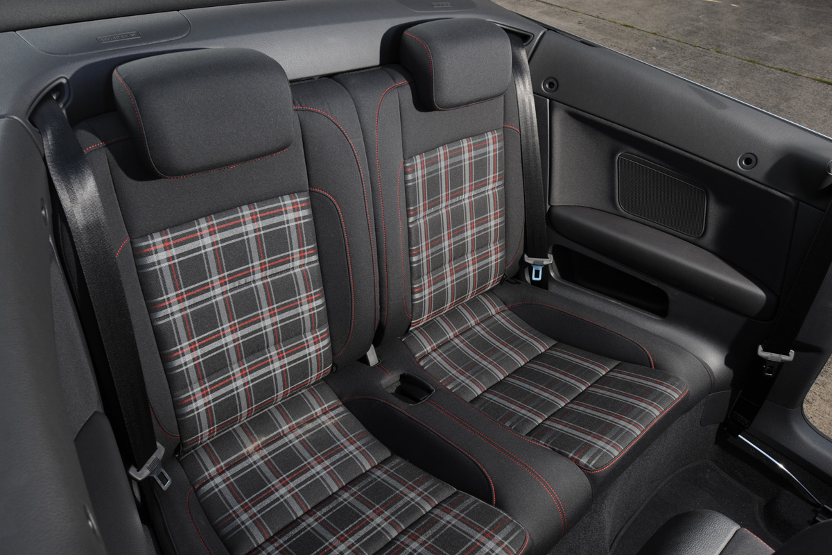 VW Golf GTI Cabriolet rear seats