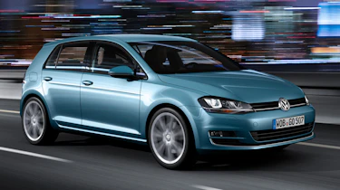 VW Golf Mk7 front action blue