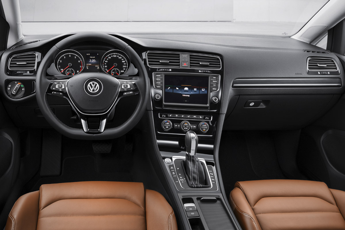 VW Golf Mk7 front interior tan seats