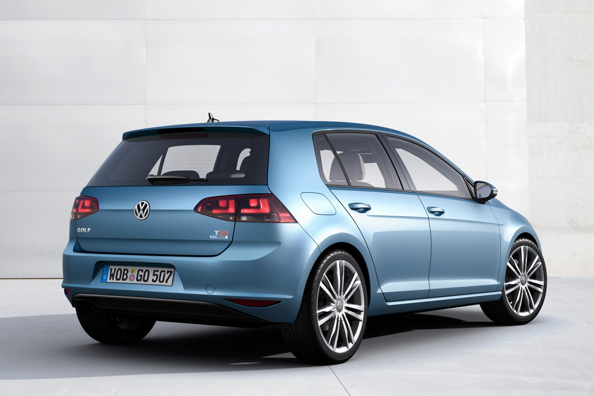 VW Golf Mk7 rear static blue