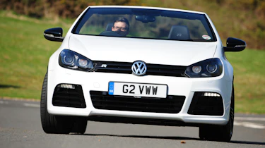VW Golf R Cabriolet front cornering