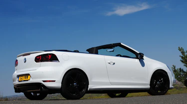 VW Golf R Cabriolet roof down