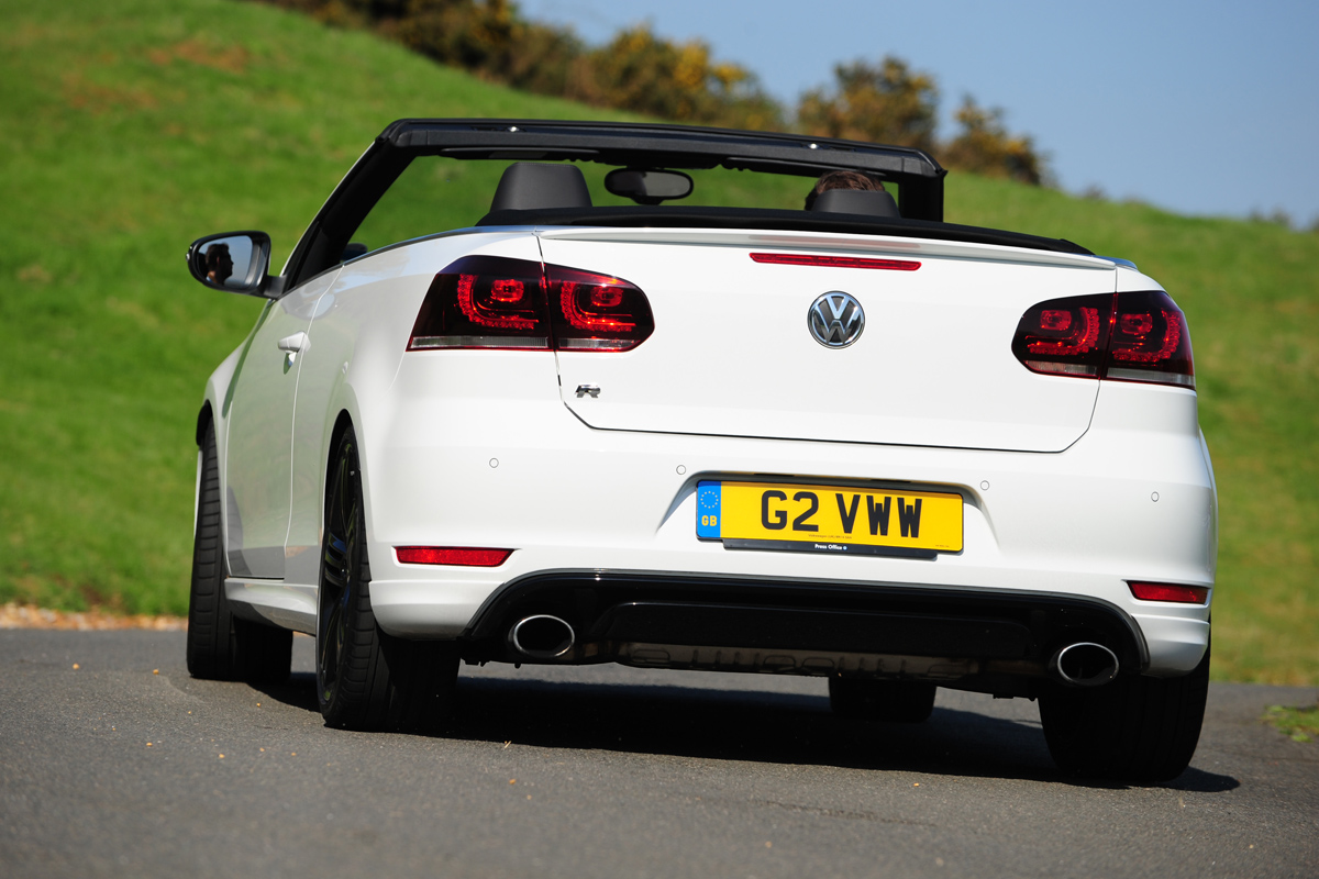 VW Golf R Cabriolet rear cornering