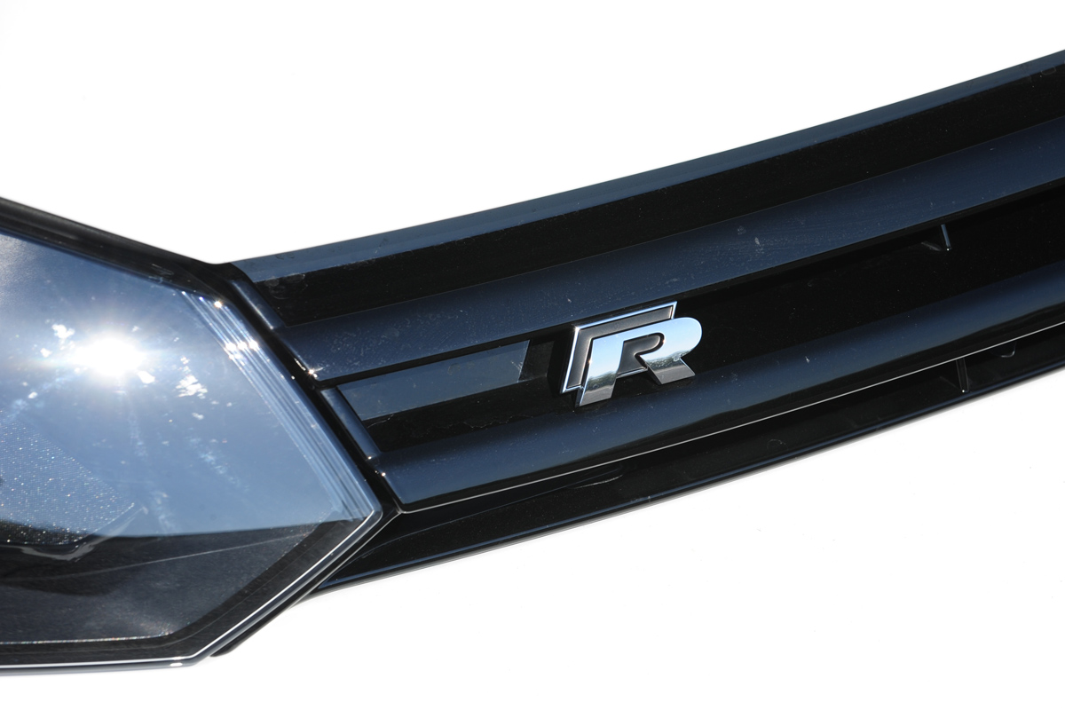 VW Golf R Cabriolet badge