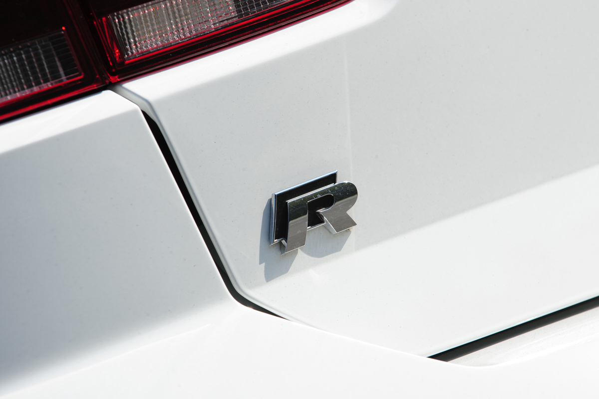 VW Golf R Cabriolet badge
