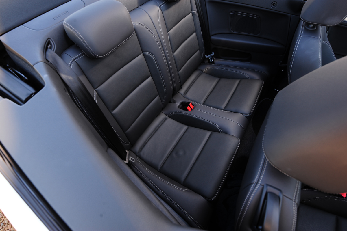 VW Golf R Cabriolet rear seats