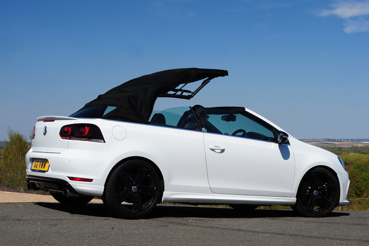 VW Golf R Cabriolet roof mechanism