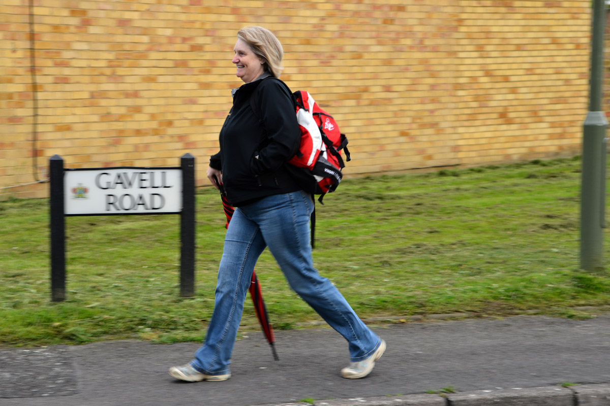 Walking to the bus