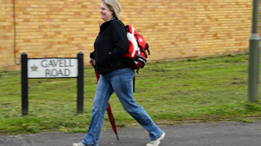 Walking to the bus