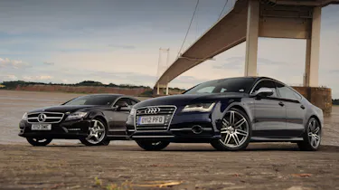 Audi S7 vs Mercedes CLS 500 2012 twin test