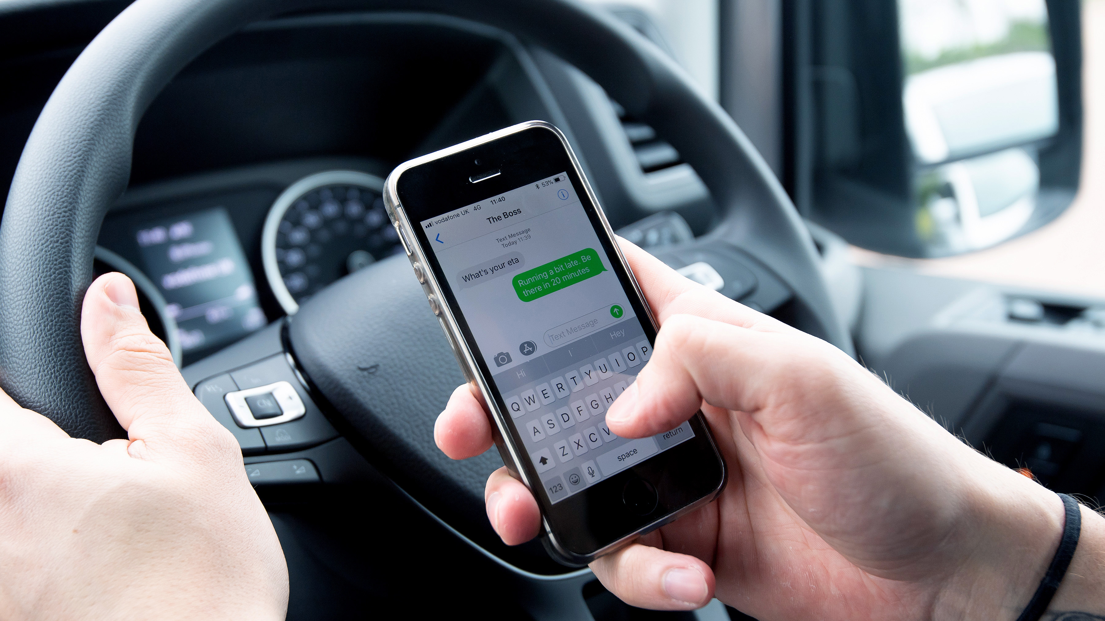 Using the phone while driving