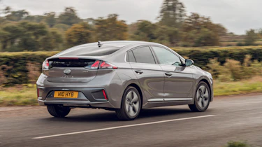 Hyundai Ioniq hybrid rear driving