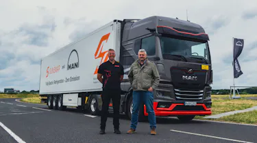 MAN eTGX truck test: Dan Lester and Chris Rosamond