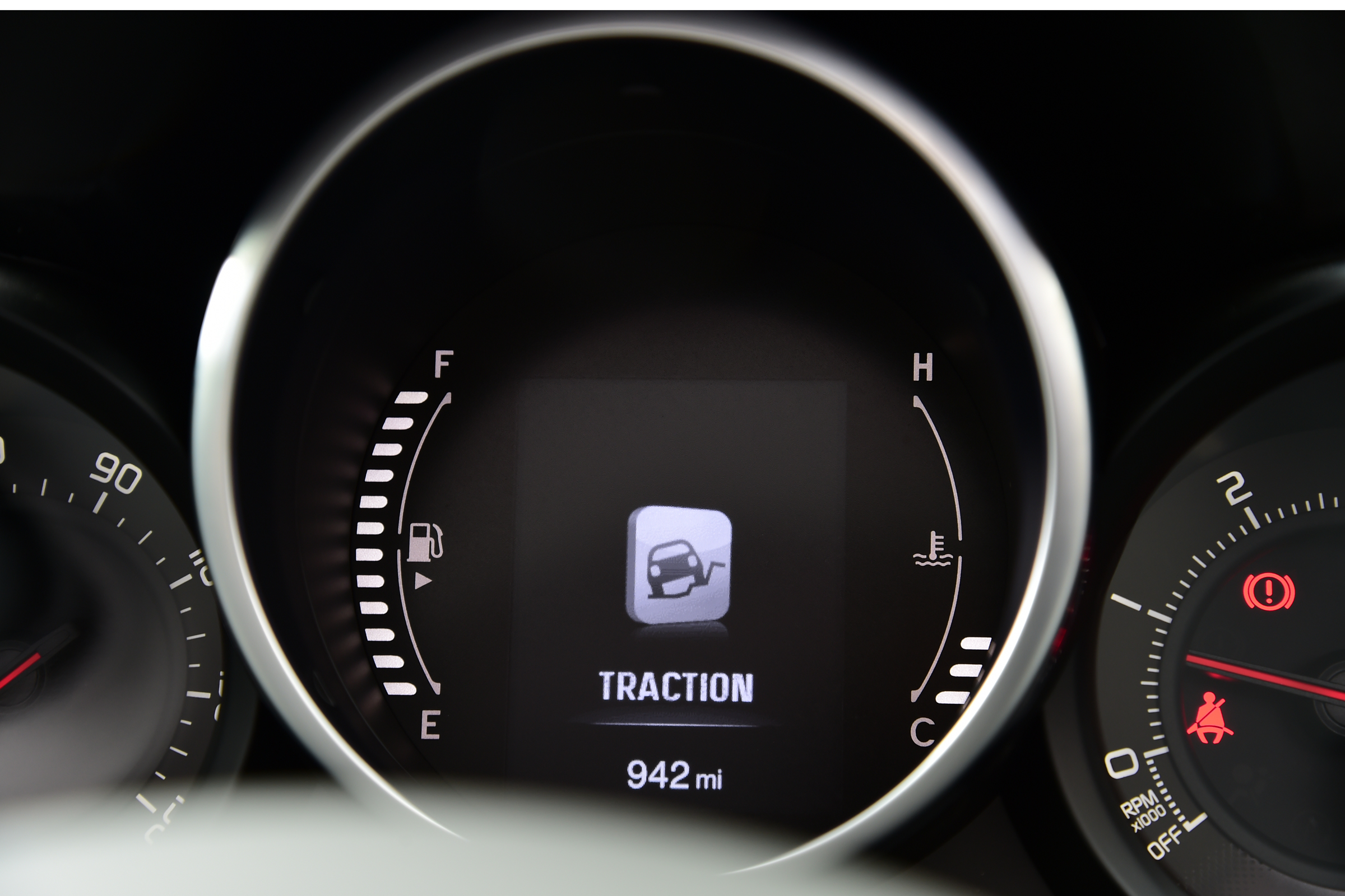Traction control dashboard message