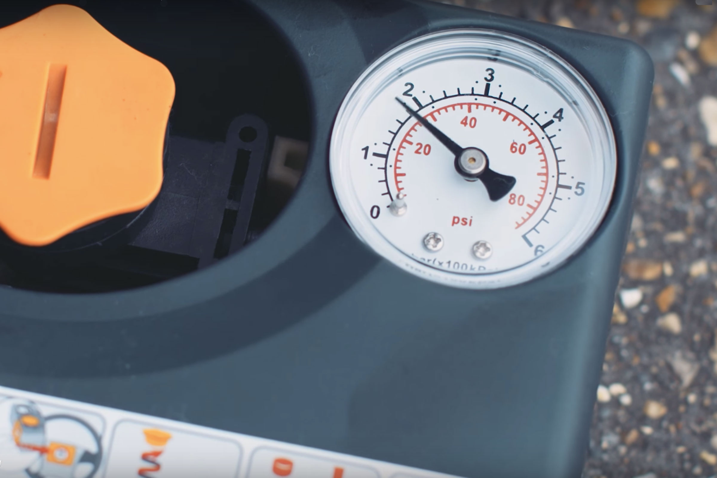 Air compressor gauge