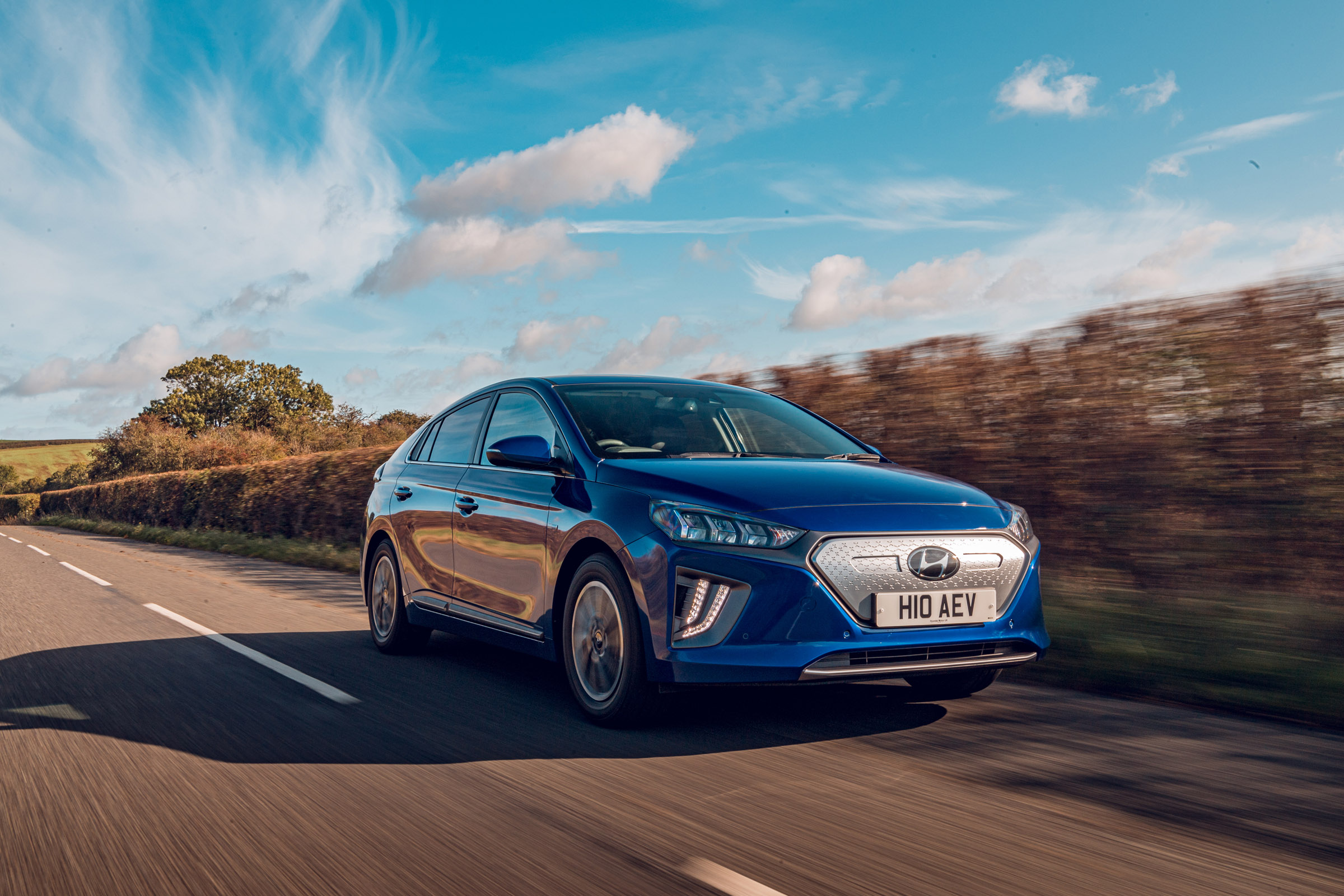 Hyundai Ioniq hybrid electric driving