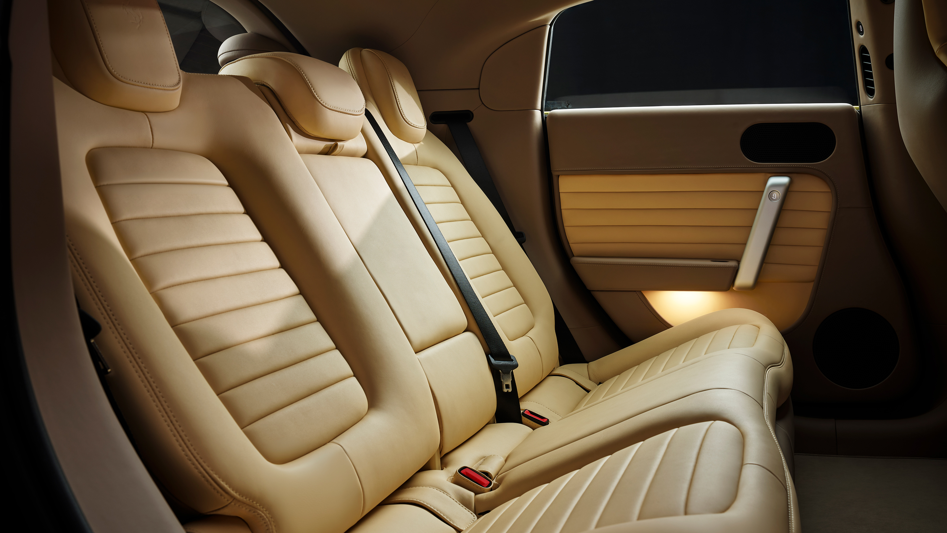 Ferrari Luce yellow rear seats