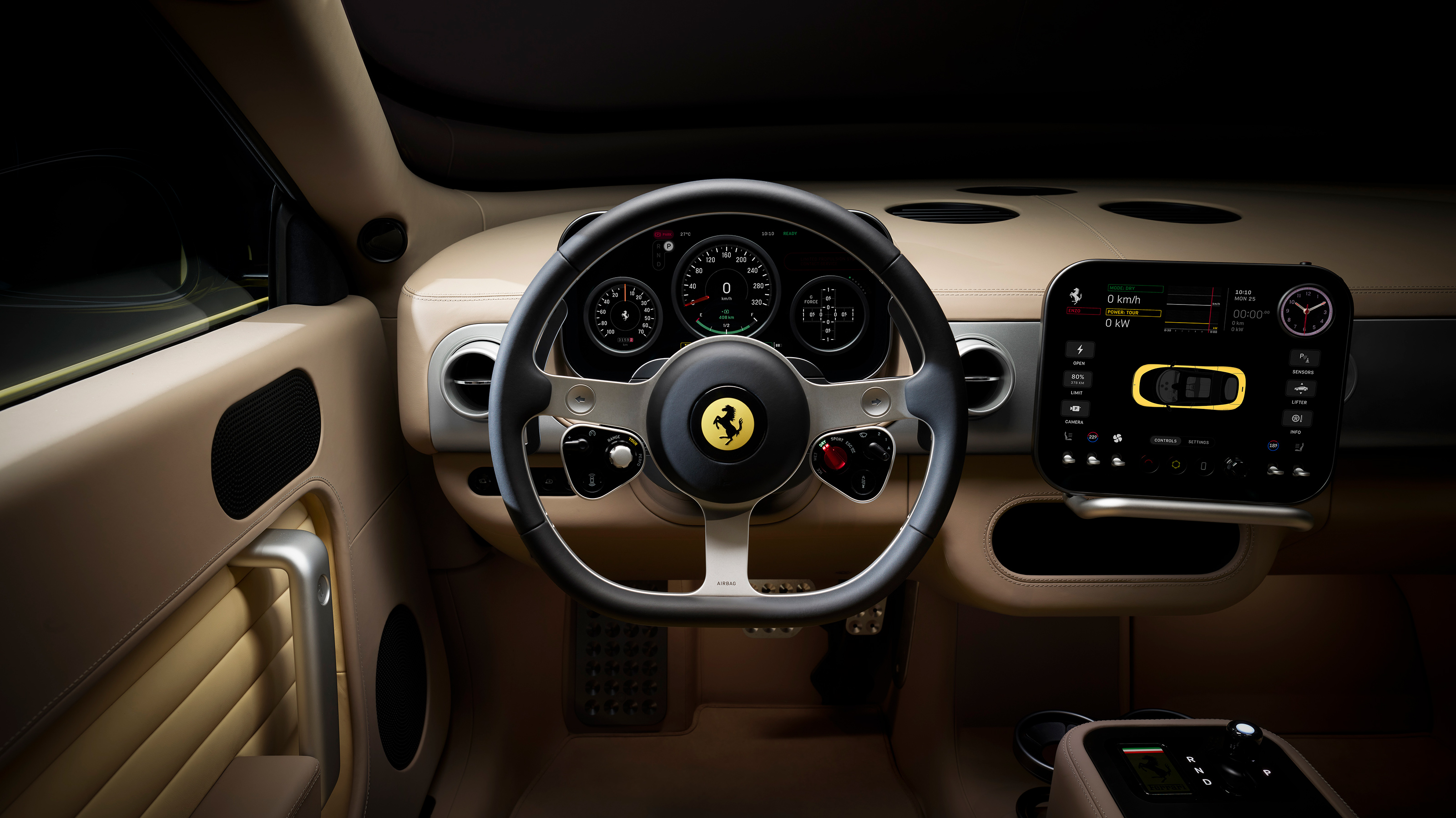 Ferrari Luce yellow dash